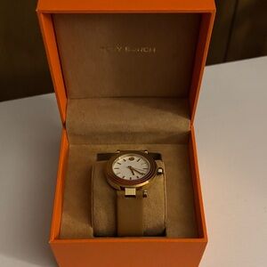 Tory Burch Gold-Tone Watch in Orange Box